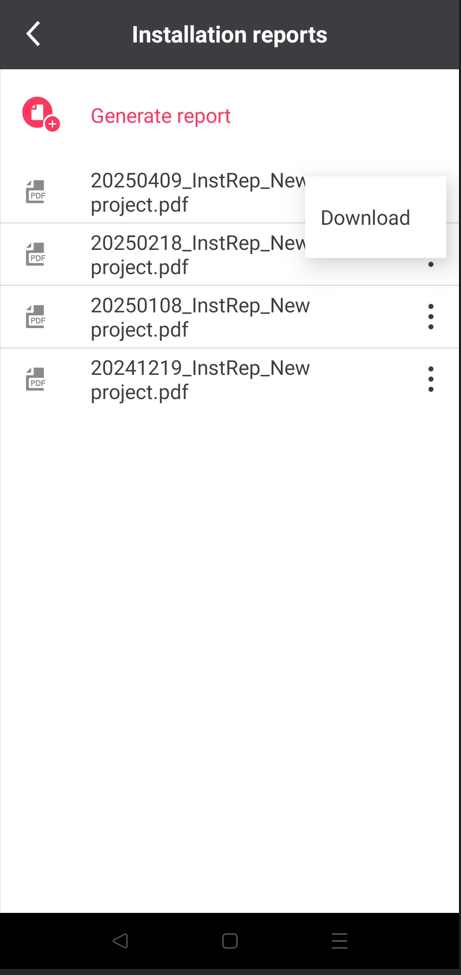 instal report app 3